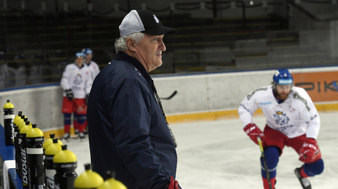 Trenér české hokejové reprezentace Miloš Říha.