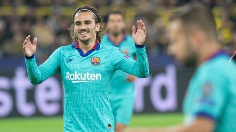 Antoine Griezmann v dresu Barcelony.