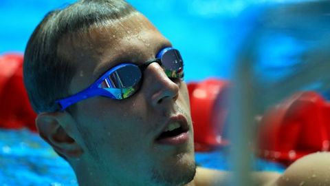 Český plavec Jan Micka na mistrovství Evropy v krátkém bazénu.