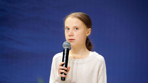 Greta Thunbergová.