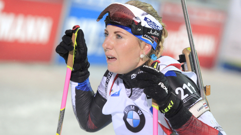 Lucie Charvátová byla v závodě v Hochfilzenu nejlepší z Češek.