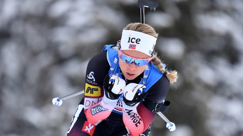 Vítězka závodu Tiril Eckhoff.