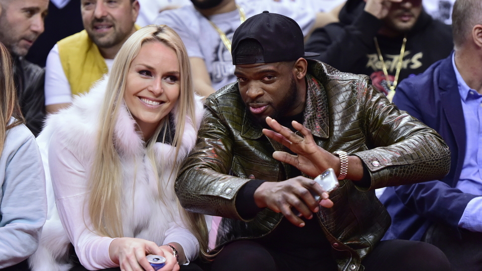 Bývalá lyžařka Lindsey Vonnová a její partner hokejového obránce P.K. Subban.