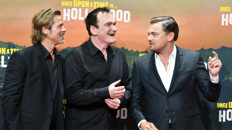 Brad Pitt, Quentin Tarantino a Leonardo DiCaprio (zleva).