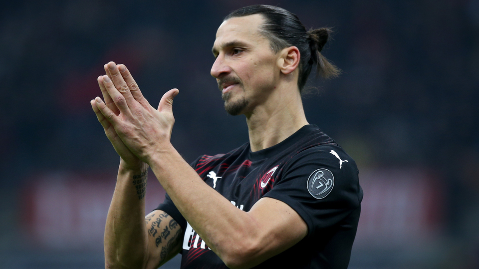 Zlatan Ibrahimovic v dresu AC Milán.