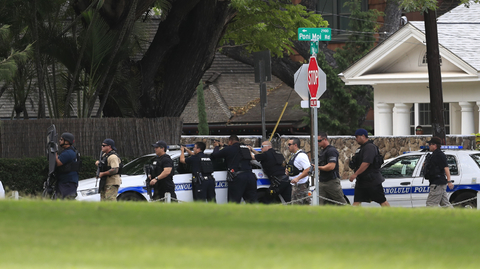 Policejní zásah na Havaji.