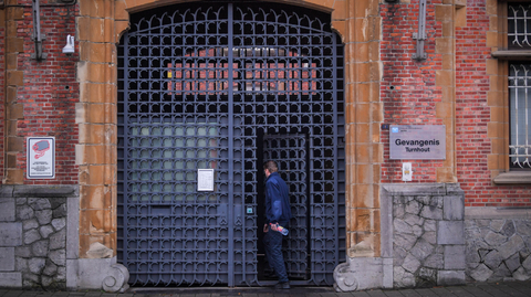 Brána belgické věznice Turnhout.