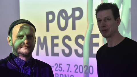 Hudební festival Pop Messe: Zleva programový ředitel Tomáš Kelar a promotér Vilém Spilka.