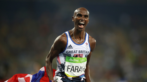 Čtyřnásobný olympijský šampion Mo Farah.
