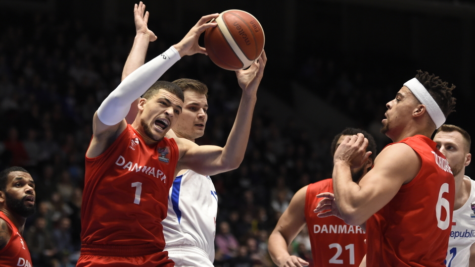 Fotografie z utkání mezi Českem a Dánskem.