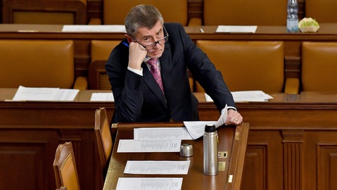 Andrej Babiš v Poslanecké sněmovně.