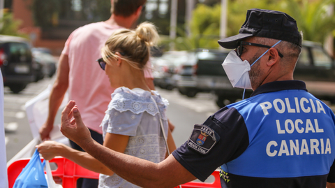 Policie na ostrově Tenerife.