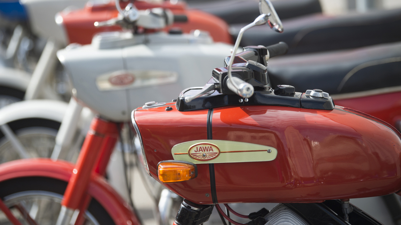 Výstava historických motocyklů, ilustrační foto.