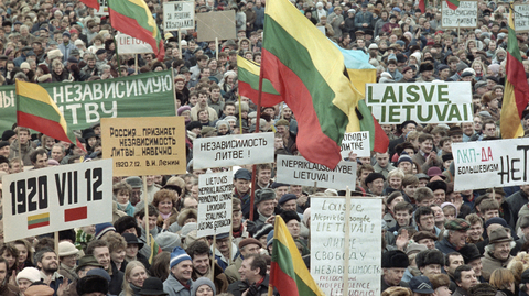Demonstrace v Litvě.