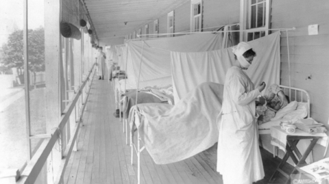 Španělská chřipka v roce 1918.
