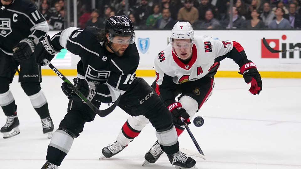 Utkání NHL mezi Los Angeles a Ottawou.
