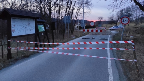 Uzavření česko-polského hraničního přechodu Olešnice v Orlických horách/Kocioł