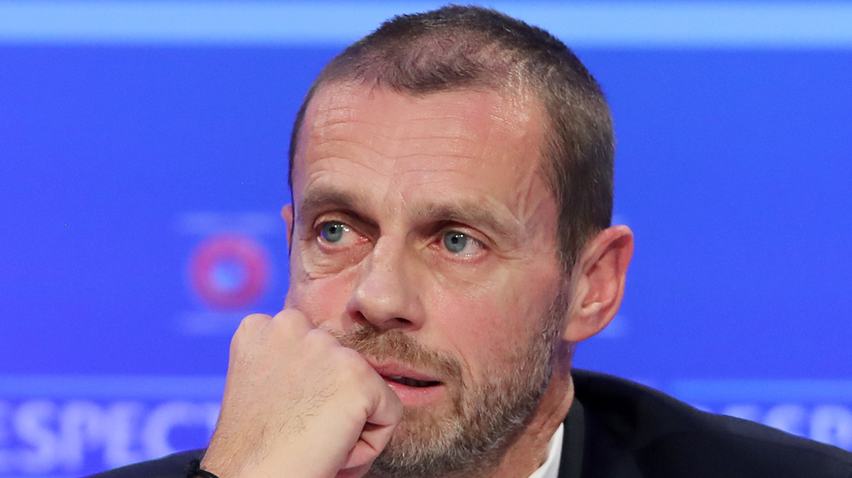 Aleksander Čeferin na tiskové konferenci.