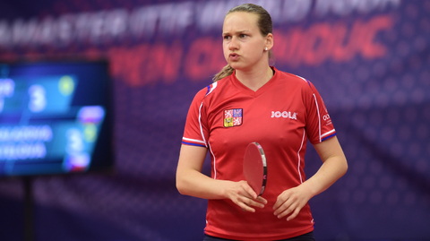Česká hráčka Hana Matelová na turnaji v Olomouci.