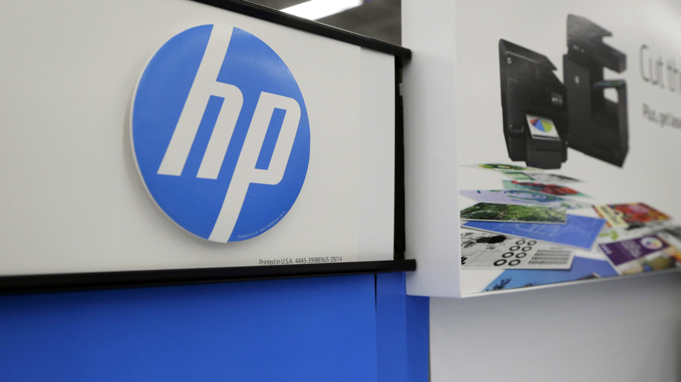 Logo výrobce počítačů HP.