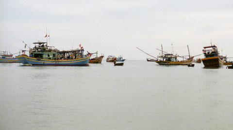 Rybářské lodi v Jihočínském moři.