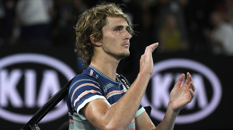 Alexander Zverev na letošním Australian Open.
