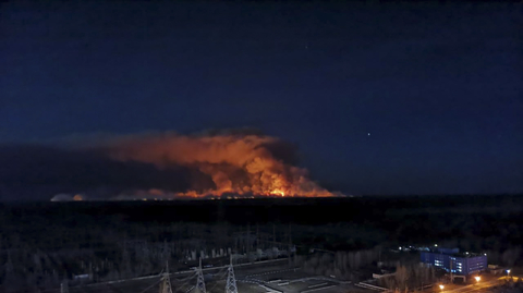 Požár v okolí Černobylu.