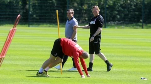 Trénink fotbalistů Kolína nad Rýnem.