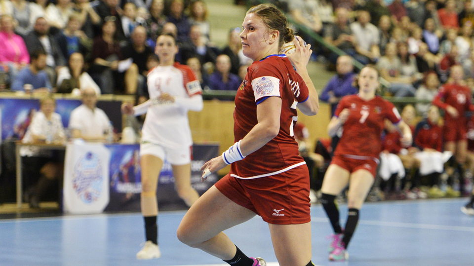 Petra Adámková během reprezentačního zápasu.