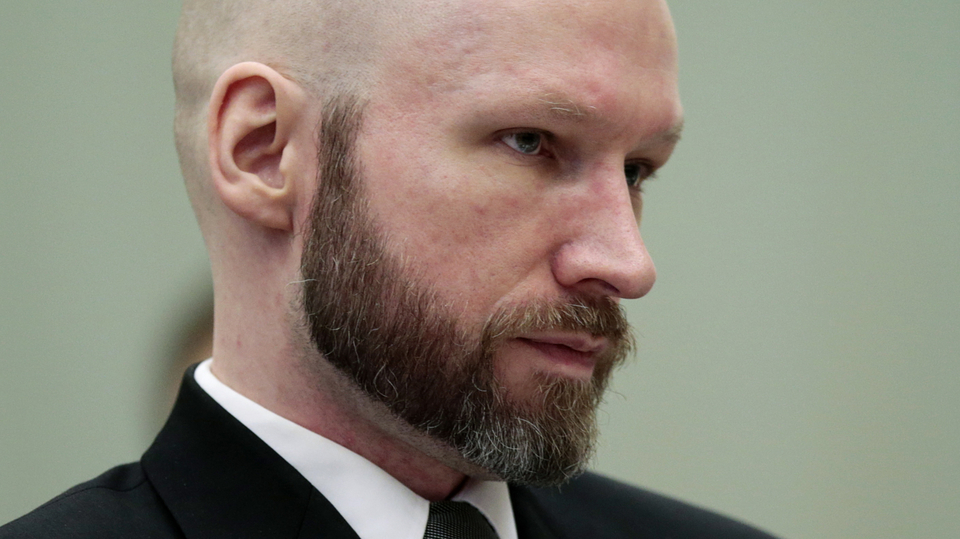 Odsouzený terorista Anders Breivik. 