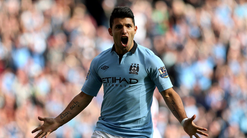 Fotbalový útočník Sergio Aguero.