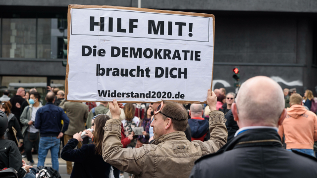 Berlínská demontrace.