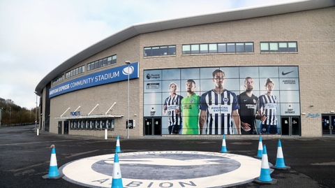 Fotbalový stadion Brightonu.