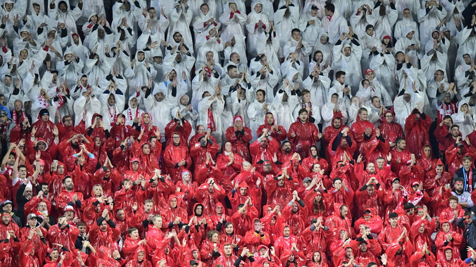 Fanoušci fotbalové Slavie. 