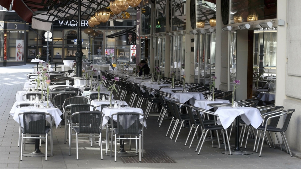 Vídeňská restaurace v období koronaviru.