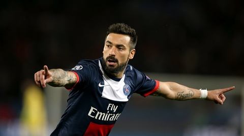 Bývalý argentinský fotbalový reprezentant Ezequiel Lavezzi v dresu PSG. 