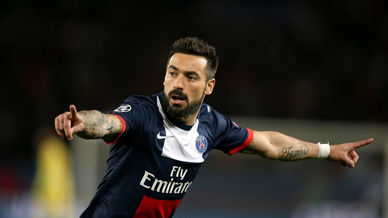 Bývalý argentinský fotbalový reprezentant Ezequiel Lavezzi v dresu PSG. 