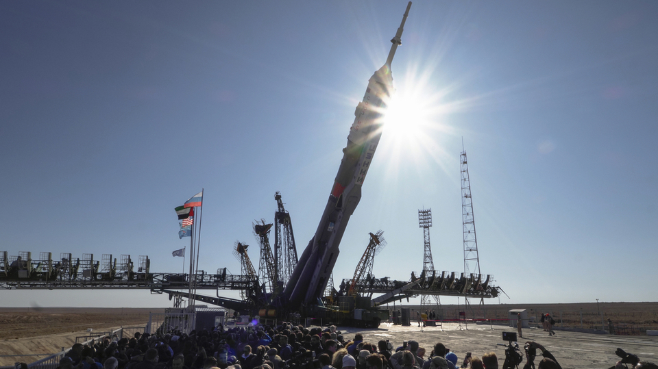 Odpalovací rampa Bajkonuru, Kazachstán.