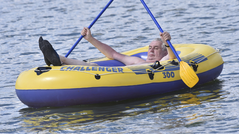 Miloš Zeman na dovolené v roce 2016.