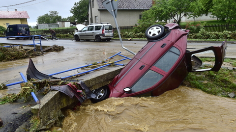Lokální povodně v Olomouckém kraji.