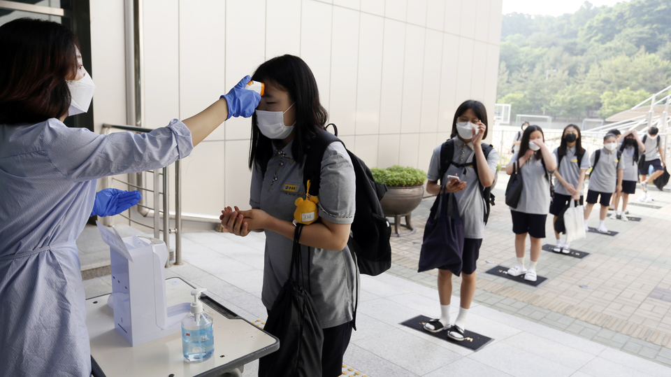 Šíření nákazy v Koreji.