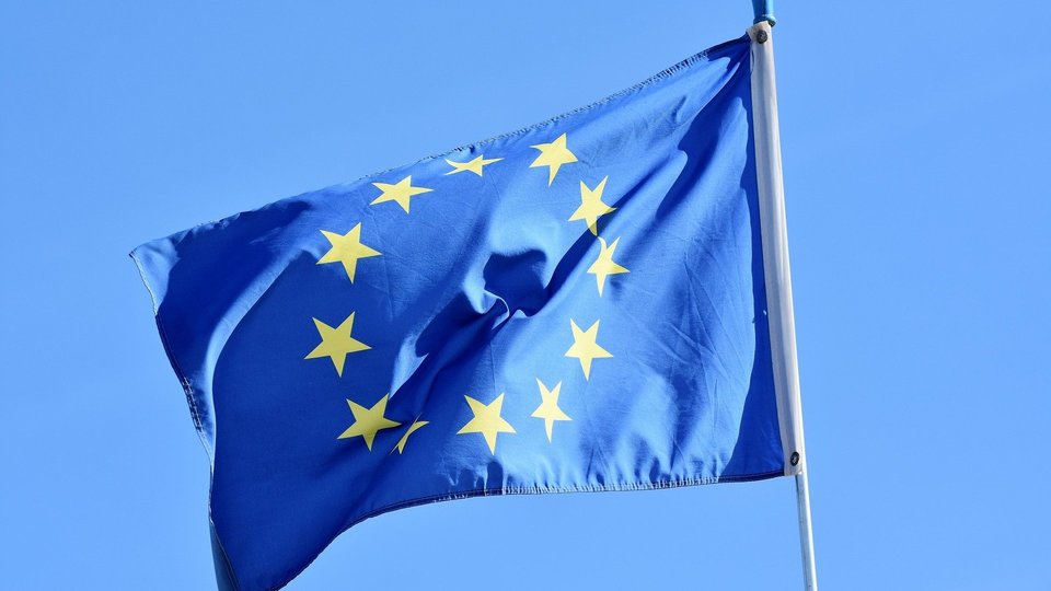 Vlajka Evropské Unie. 