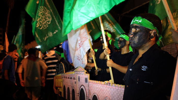 Stoupenci palestinského hnutí Hamás.