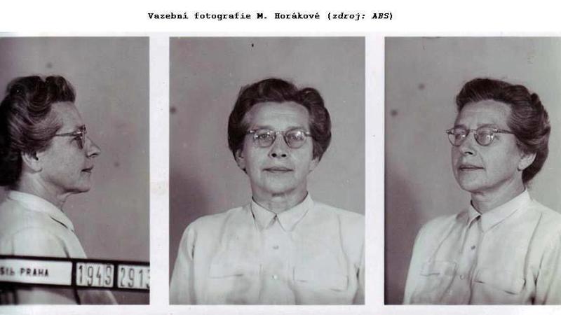 Vazební fotografie Milady Horákové.