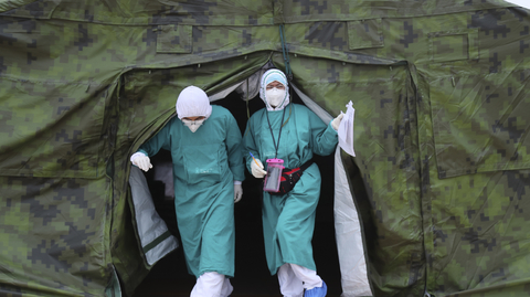 Zdravotníci v Ekvádoru.