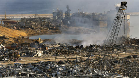 Bejrút po explozi.