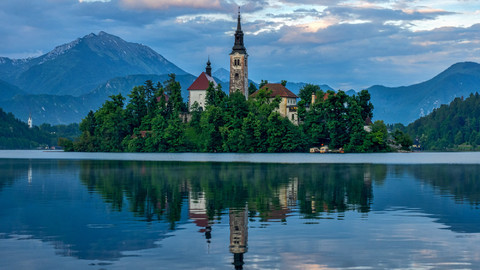 Slovinské jezero Bled.