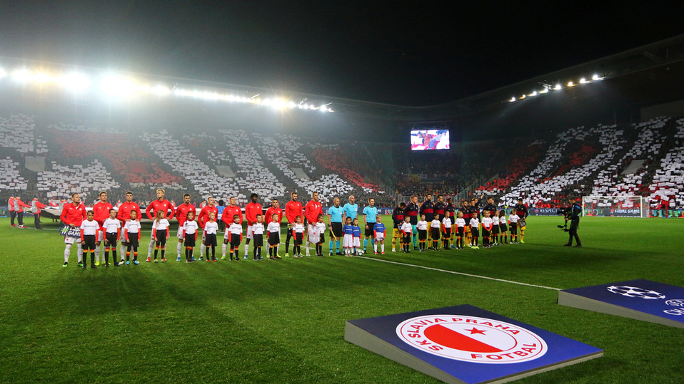 Slavia Praha v Barceloně.