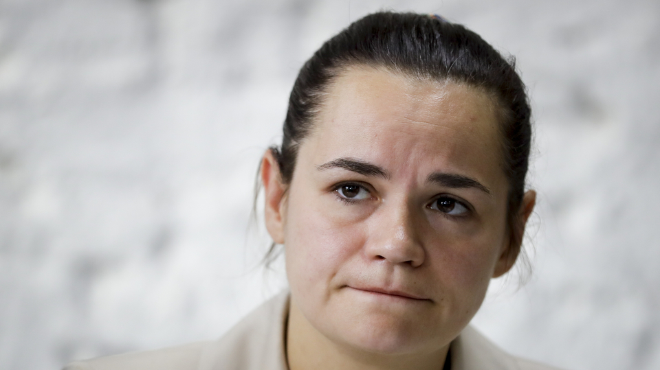 Běloruská opoziční kandidátka Svjatlana Cichanouská.