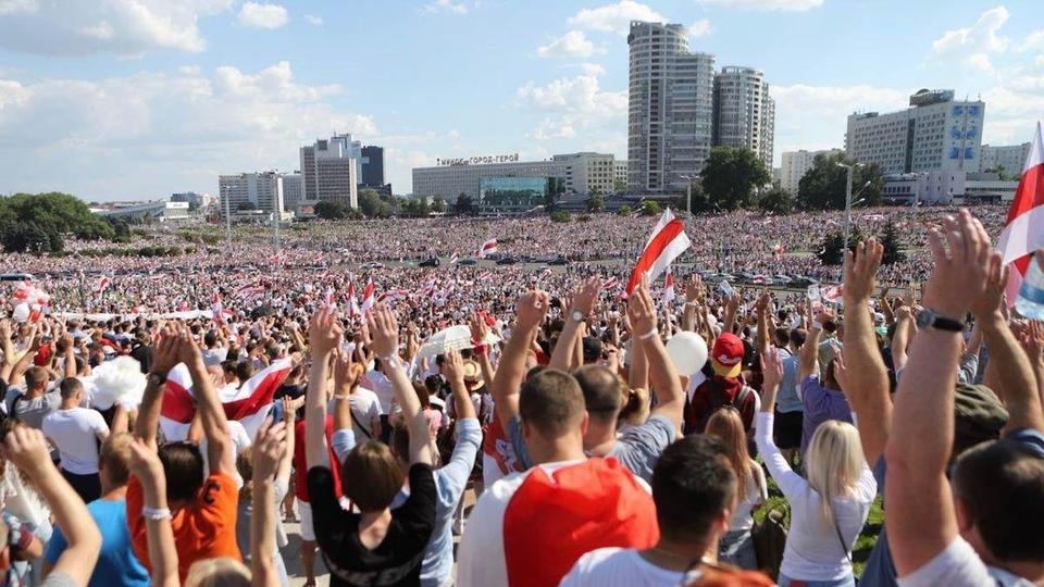 Demonstrace v Minsku.